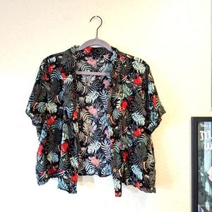 The Lion King cropped button-up shirt